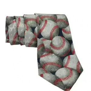 Vintage Baseball Neck Tie Softball Little League Sports Lover Necktie